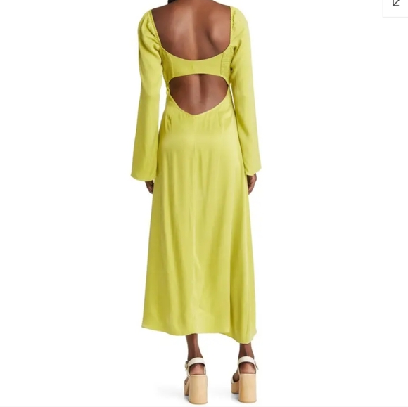 NWT $288 For Love and Lemons Allie Green Midi Dress Size Small - Picture 5 of 12